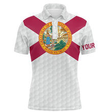 Load image into Gallery viewer, Florida Flag Personalized Golf Pattern Mens Polo Shirts Patriotic Golf Shirts For Men, Golf Gifts LDT0276