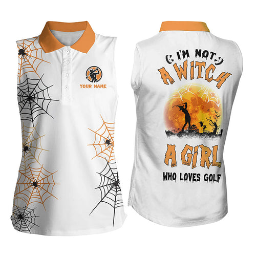 Halloween Womens Sleeveless Golf Shirts, Customized Halloween Golf Shirts For Women, Funny Golf Gifts LDT0079