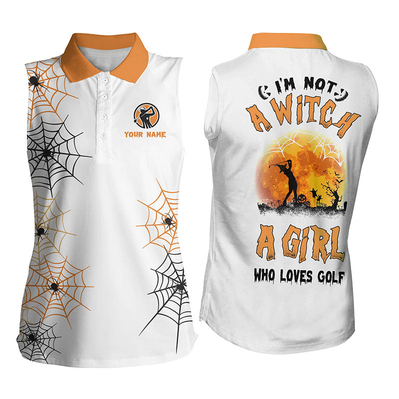 Halloween Womens Sleeveless Golf Shirts, Customized Halloween Golf Shirts For Women, Funny Golf Gifts LDT0079