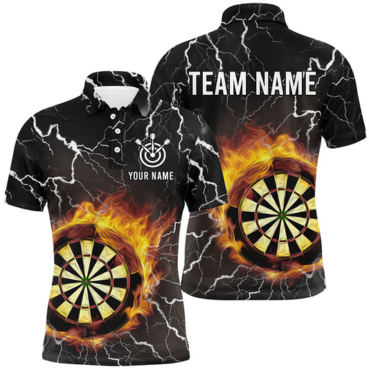 Customized Flame Darts Men Polo Shirt Thunder Lightning Dart Shirt For Men Dart Jerseys LDT0633