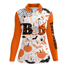 Load image into Gallery viewer, Boo Halloween Golf Pattern Orange Polo Shirt Custom Funny Golf Shirts For Women Golf Gifts LDT0345