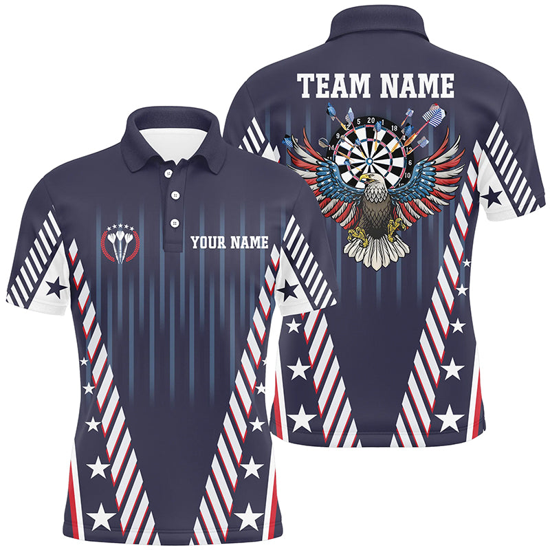 Personalized Patriot Us Flag Men Darts Polo Shirt Navy Eagle Custom Darts Shirt For Men LDT0730