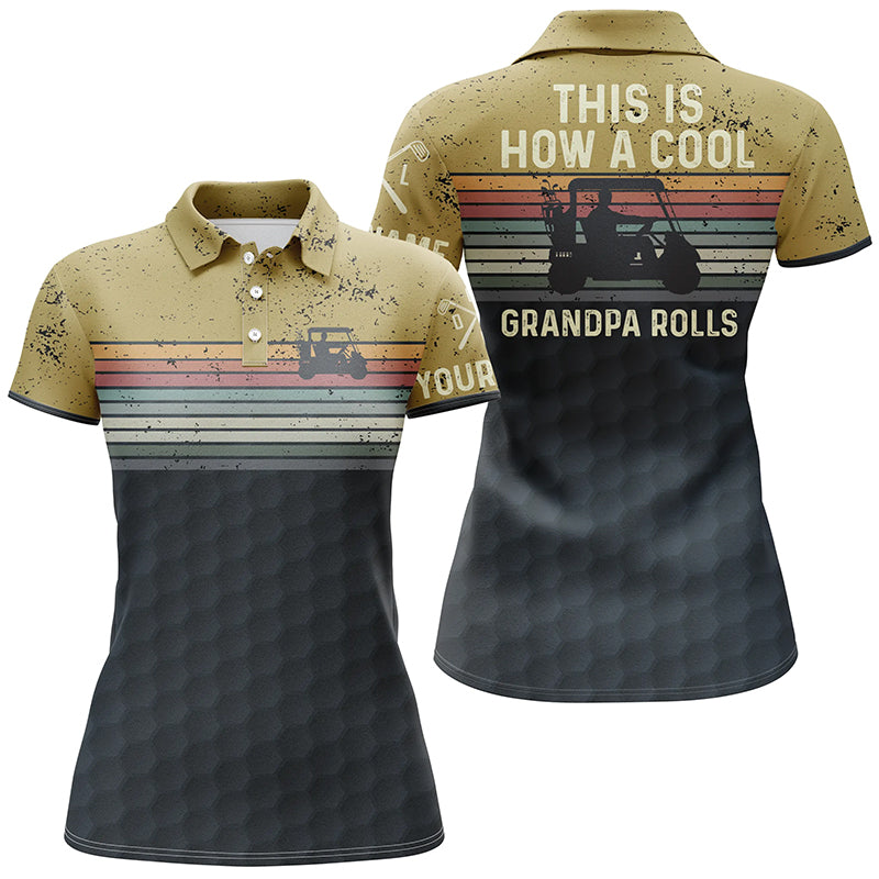 This Is How A Cool Grandpa Rolls Retro Colorful Golf Polo Shirt Striped Golf Gifts For Women LDT0424
