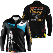 Load image into Gallery viewer, Water Color Mens Golf Polo Shirts, Personalized Colorful Golf Shirts For Men, Cool Golf Gifts LDT0214