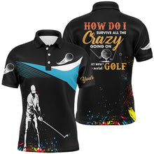 Load image into Gallery viewer, Water Color Mens Golf Polo Shirts, Personalized Colorful Golf Shirts For Men, Cool Golf Gifts LDT0214