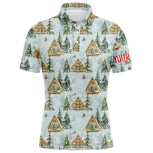 Load image into Gallery viewer, Watercolor Winter Forest Christmas Golf Men Polo Shirts Custom Men Golf Tops Golfing Gifts LDT0833