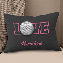 Load image into Gallery viewer, Black &amp; Pink Valentine&#39;s Day Love Golf Ball Custom Pillow Personalized Valentine Golf Gifts LDT1226