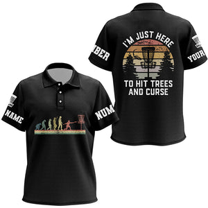 Vintage Kids Disc Golf Evolution All Over Print Polo Shirts Custom Disc Golf Shirts For Kid LDT0519