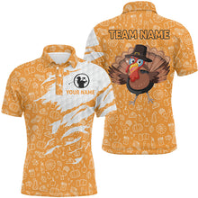 Load image into Gallery viewer, Turkey Bird Thanksgiving Golf Team Mens Polo Shirt Orange Custom Men Golf Tops Funny Golf Gifts LDT0840