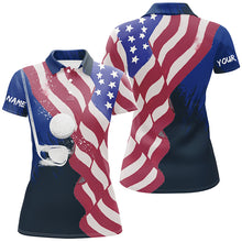 Load image into Gallery viewer, Watercolor 3D American Flag Golf Polos 4Th Of July Golfer Gift, Patriotic Golf Tops For Women LDT0233