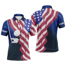 Load image into Gallery viewer, Watercolor 3D American Flag Golf Polos 4Th Of July Golfer Gifts, Patriotic Golf Tops For Men LDT0233