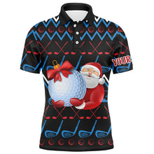 Load image into Gallery viewer, Santa Claus Golf Clubs Ugly Christmas Golf Mens Polo Shirt Custom Golf Tops For Men Golfing Gifts LDT0853