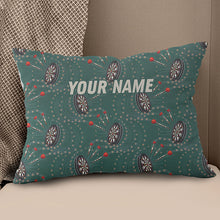 Load image into Gallery viewer, Green Personalized Darts Pillow Custom Darts Gift For Darts Player LDT1081