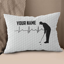 Load image into Gallery viewer, Golf Heartbeat Golf Ball Pattern Custom Pillow Personalized Golf Gifts LDT1085