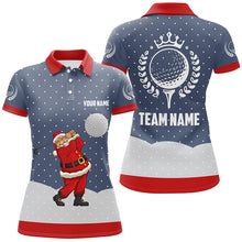 Load image into Gallery viewer, Christmas Snow Night Womens Golf Polo Shirt Santa Playing Golf Outfit For Women Golfing Gifts LDT0581