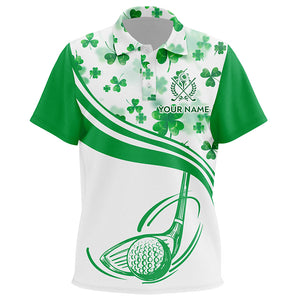 Green Clover St Patrick Day Kids Golf Polo Shirts Customized Golf Shirts For Kid Golf Gifts LDT1300