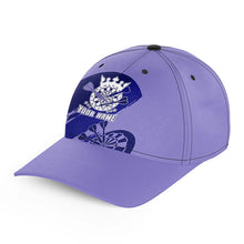 Load image into Gallery viewer, Personalized Navy Purple Baseball Darts Hat Custom Cool Dart Caps For Dart Player Darts Gifts LDT1303
