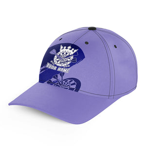 Personalized Navy Purple Baseball Darts Hat Custom Cool Dart Caps For Dart Player Darts Gifts LDT1303