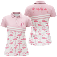 Load image into Gallery viewer, Personalized Flamingo Womens Golf Polo Shirts Pink Golf Shirts For Women Cute Golf Gifts LDT0329