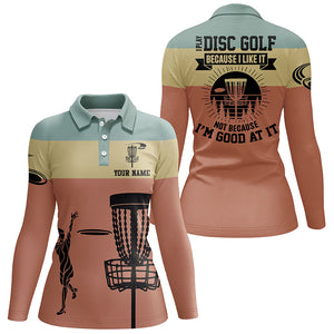 Womens Disc Golf Polo Shirt, Funny Disc Golf Shirt With Sayings, Best Disc Golf Gifts For Women LDT0109