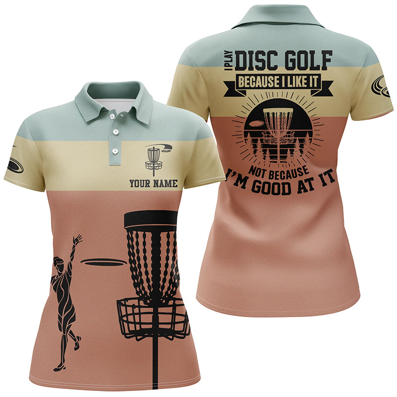 Womens Disc Golf Polo Shirt, Funny Disc Golf Shirt With Sayings, Best Disc Golf Gifts For Women LDT0109