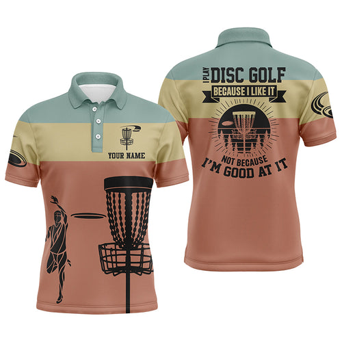 Mens Disc Golf Polo Shirt, Funny Disc Golf Shirt With Sayings, Best Disc Golf Gifts For Men LDT0109