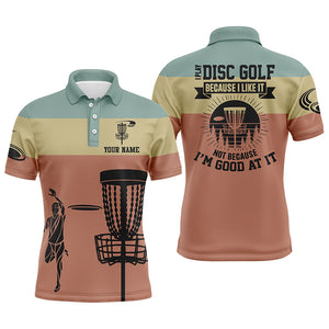 Mens Disc Golf Polo Shirt, Funny Disc Golf Shirt With Sayings, Best Disc Golf Gifts For Men LDT0109