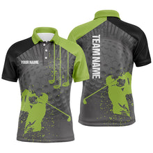 Load image into Gallery viewer, Personalized Funny Diversified Green Grey Men Golf Polo Shirt Custom Golf Shirts For Men LDT0700