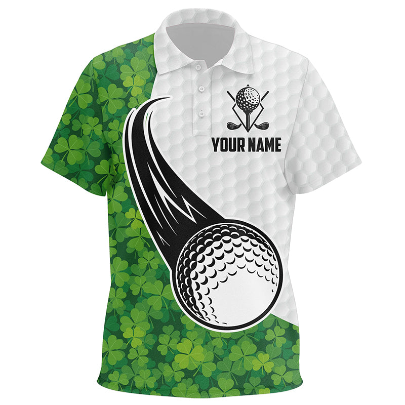 St Patrick Day Green Clover Leaf Kids Golf Polo Shirts Custom Golf Shirts For Kid Golfing Gifts LDT1481