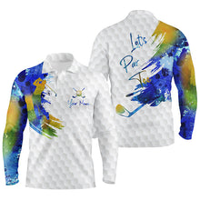 Load image into Gallery viewer, Lets Par Tee Colorful Water Color Mens Golf Tops, Personalized Golf Shirts For Men, Golfing Gifts LDT0135