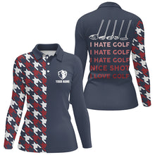 Load image into Gallery viewer, I Hate Golf Nice Shot I love Golf Funny Golf Polo Shirt Navy Golf Shirts For Women LDT0413