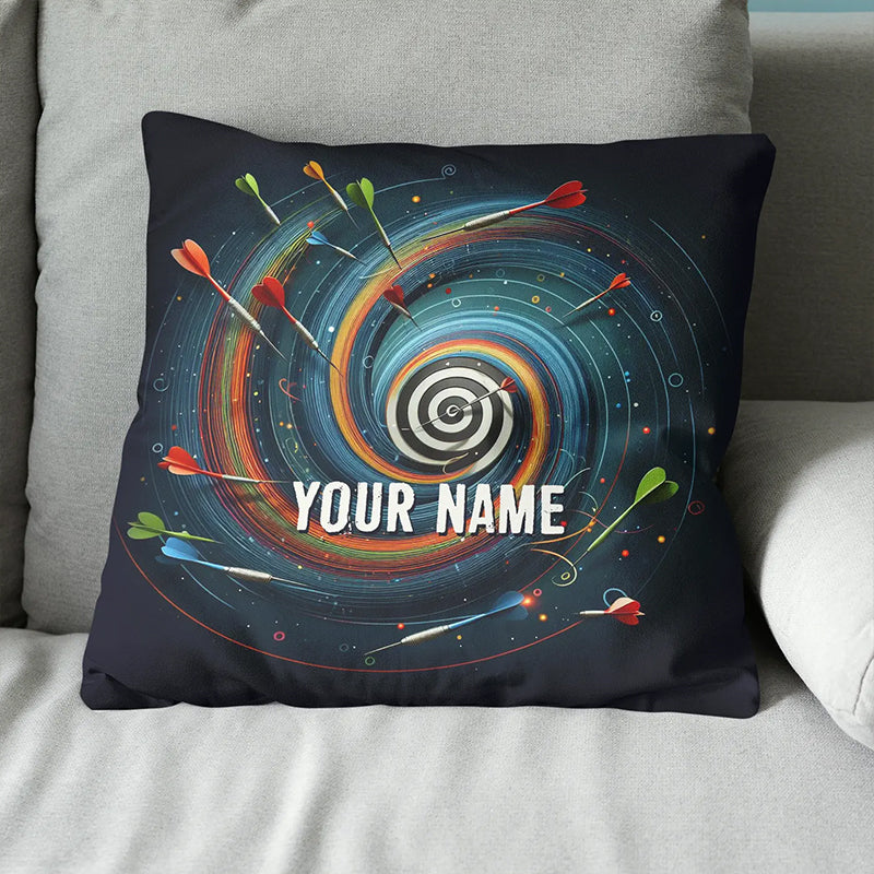 Spiral Dartboard Custom Pillow Personalized Darts Gifts For Dart Player LDT1164