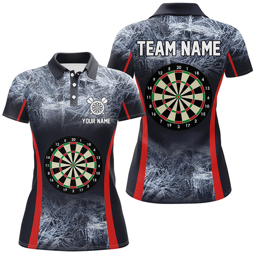Icy Navy Blue Womens Darts Polo Shirt Customized Darts Shirt For Women Darts Team Jersey LDT1358