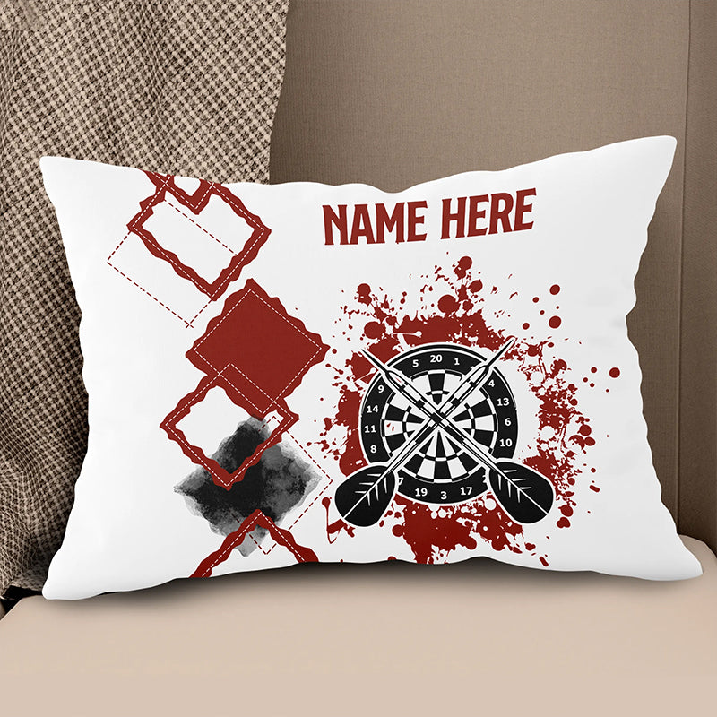 Red White Custom Darts Pillow Personalized Darts Gifts For Dart Lovers LDT1177
