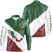 Load image into Gallery viewer, Mexico Map Mens Golf Polo Shirts Patriotic Mexican Flag Golf Shirts For Men Best Golf Gifts LDT0431