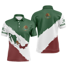 Load image into Gallery viewer, Mexico Map Mens Golf Polo Shirts Patriotic Mexican Flag Golf Shirts For Men Best Golf Gifts LDT0431