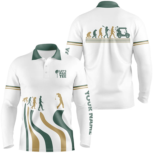 Evolution Of The Golf White Polo Shirt Lets Par Tee Custom Golf Shirts For Men Golf Gifts LDT0425