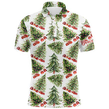 Load image into Gallery viewer, Watercolor Christmas Trees And Gifts Mens Golf Polo Shirt Winter Golf Shirts For Men LDT0759