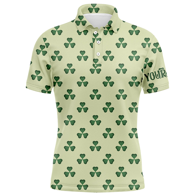 Mens Golf Polo Shirt Vintage Green Clover St Patrick Day Golf Shirts For Men Golfer Gifts LDT0988