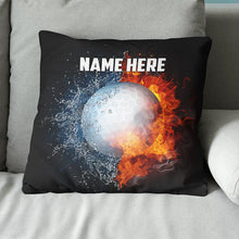 Load image into Gallery viewer, Fire And Water Golf Ball Custom Pillow Personalized Cool Golfer Gifts LDT1203