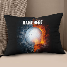 Load image into Gallery viewer, Fire And Water Golf Ball Custom Pillow Personalized Cool Golfer Gifts LDT1203