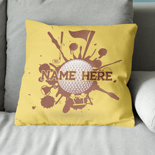 Load image into Gallery viewer, Vintage Golf Elements Custom Pillow Personalized Golf Gifts For Golfer LDT1204