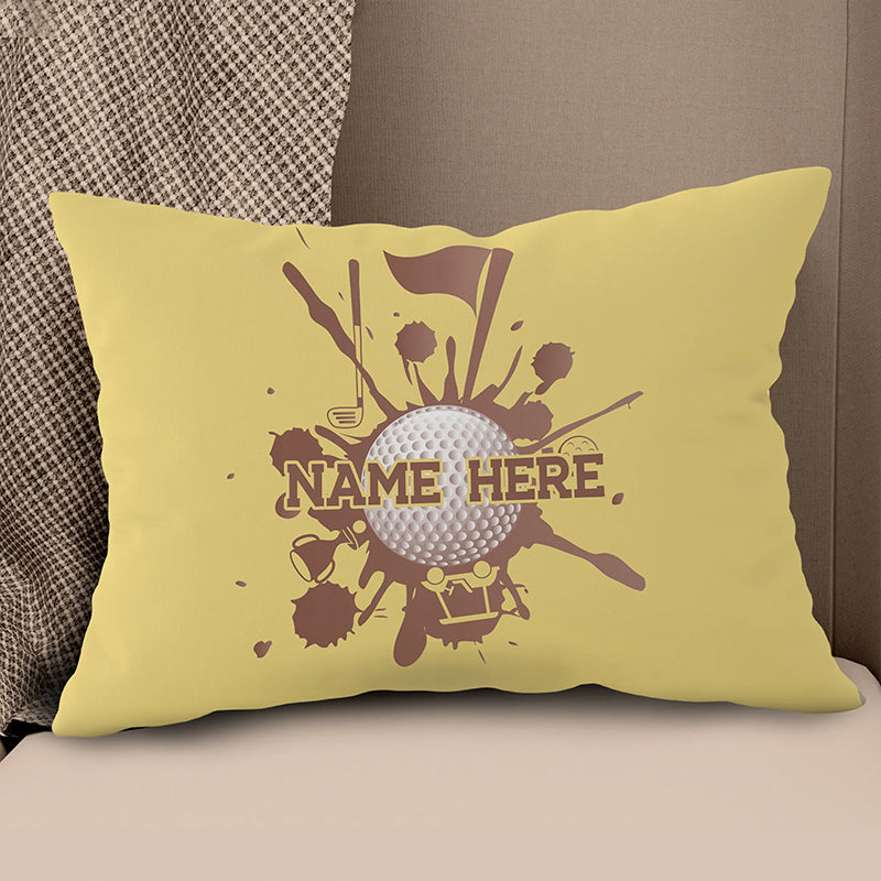 Vintage Golf Elements Custom Pillow Personalized Golf Gifts For Golfer LDT1204