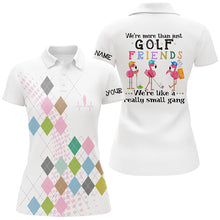 Load image into Gallery viewer, Multicolor Argyle Pattern Womens Golf Polo Shirt Flamingo Funny Golf Tops For Women Golf Gift LDT0998