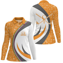 Load image into Gallery viewer, Personalized Thanksgiving Golf Polo Shirt Custom Orange Golf Shirts For Women Cool Golf Gifts LDT0838