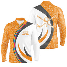 Load image into Gallery viewer, Personalized Thanksgiving Golf Mens Polo Shirt Custom Orange Golf Shirts For Men Cool Golf Gifts LDT0838