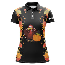 Load image into Gallery viewer, Turkey Thanksgiving Funny Golf Tops Autumn Leaves Customized Golf Shirts For Women Golf Gifts LDT0882