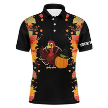 Load image into Gallery viewer, Turkey Thanksgiving Funny Mens Golf Tops Autumn Leaves Customized Golf Shirts For Men Golf Gifts LDT0882