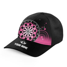 Load image into Gallery viewer, Personalized Darts Wings Black &amp; Pink Baseball Darts Hat Cute Darts Cap For Women Darts Gifts LDT1273