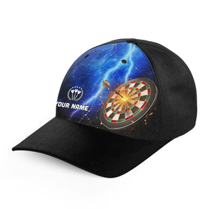 Personalized Thunder Lightning Blue Baseball Darts Hat Custom Dart Caps For Team Darts Gift LDT1276